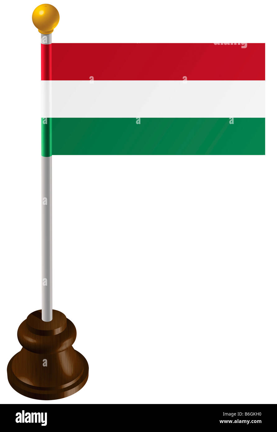 Drapeau de la Hongrie comme marqueur Banque D'Images