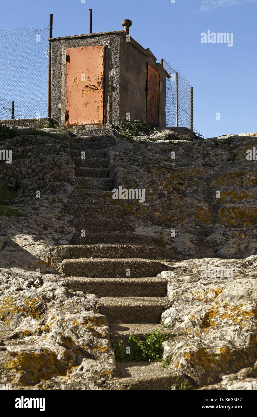 Ancienne salle des transformateurs village italien Italie Toscane Roccatederighi Banque D'Images