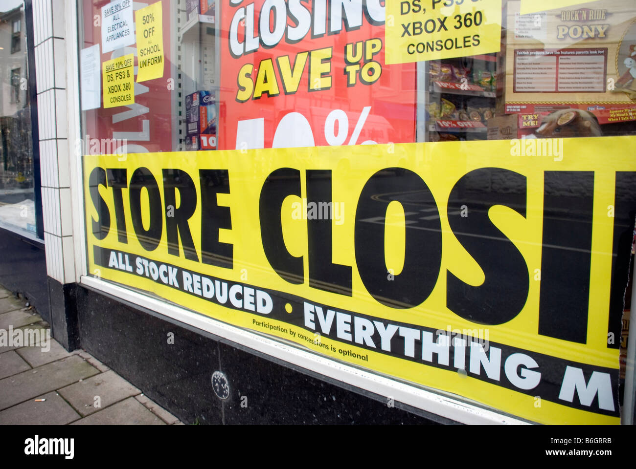 La fermeture de Woolworths à Dartmouth Devon,vente Banque D'Images