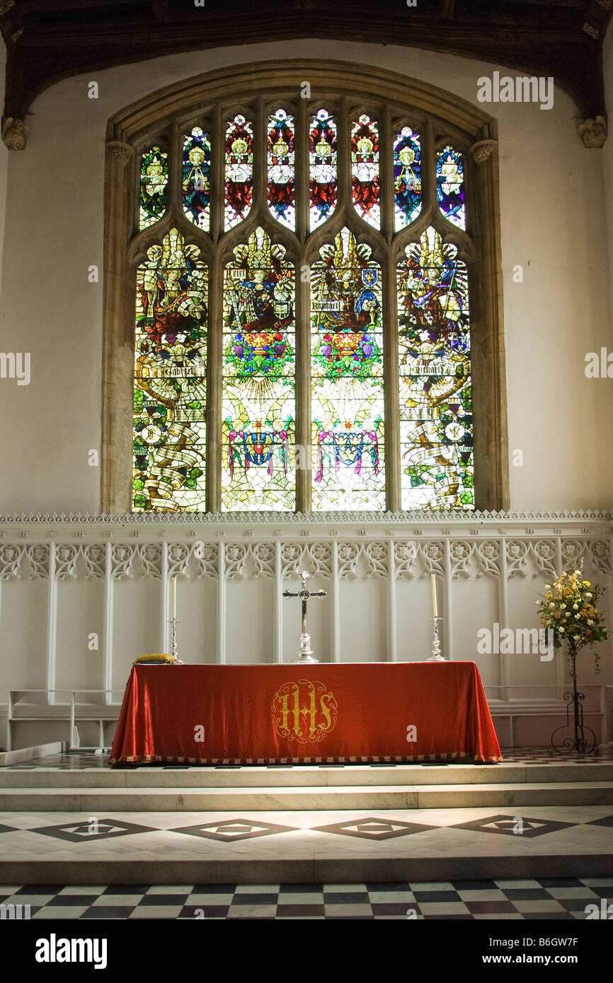 Autel de l'église St Marys à Bury St Edmunds, Suffolk, UK Banque D'Images