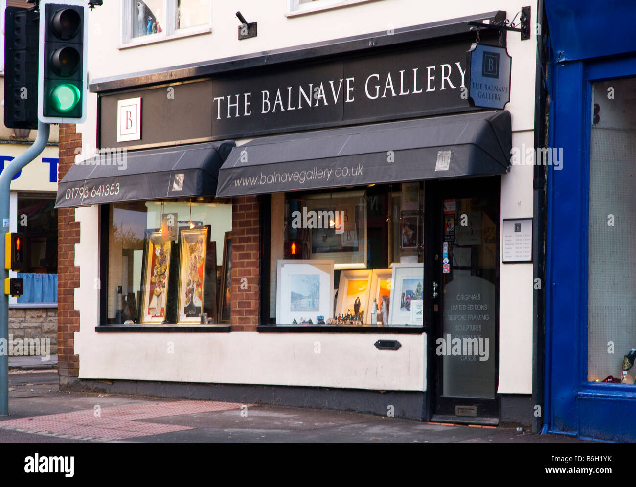 La Balnave Gallery un art shop à Devizes Road, dans la vieille ville de Swindon Wiltshire England UK Banque D'Images