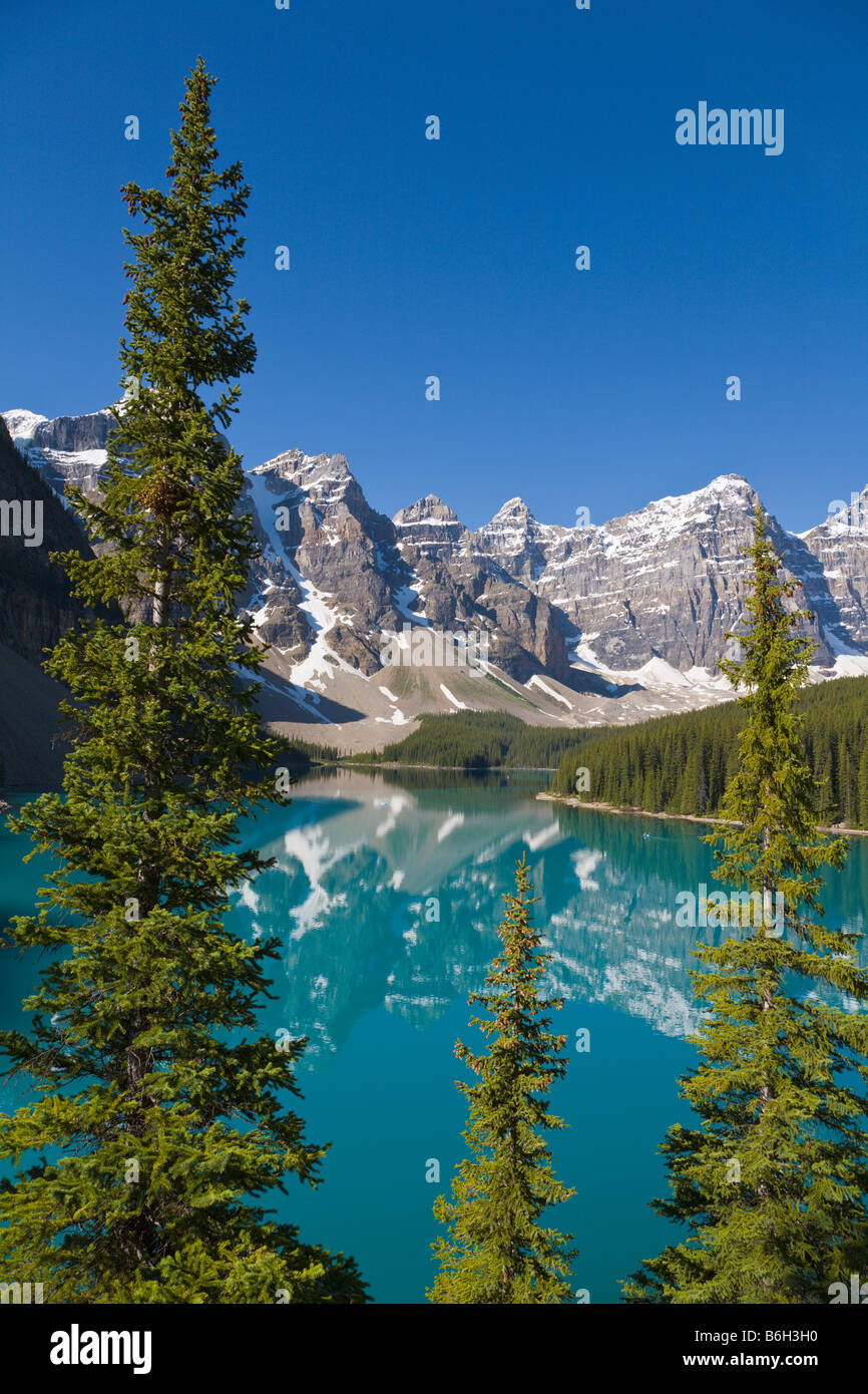 'Moraine Lac' Canadian Rockies Alberta Canada Banque D'Images