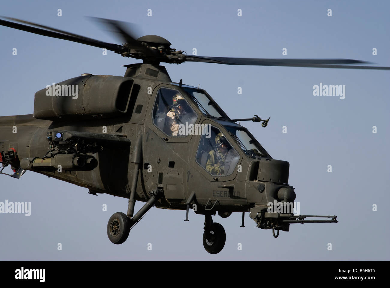 Un hélicoptère de l'armée italienne129 Mangusta opérant en Afghanistan Banque D'Images