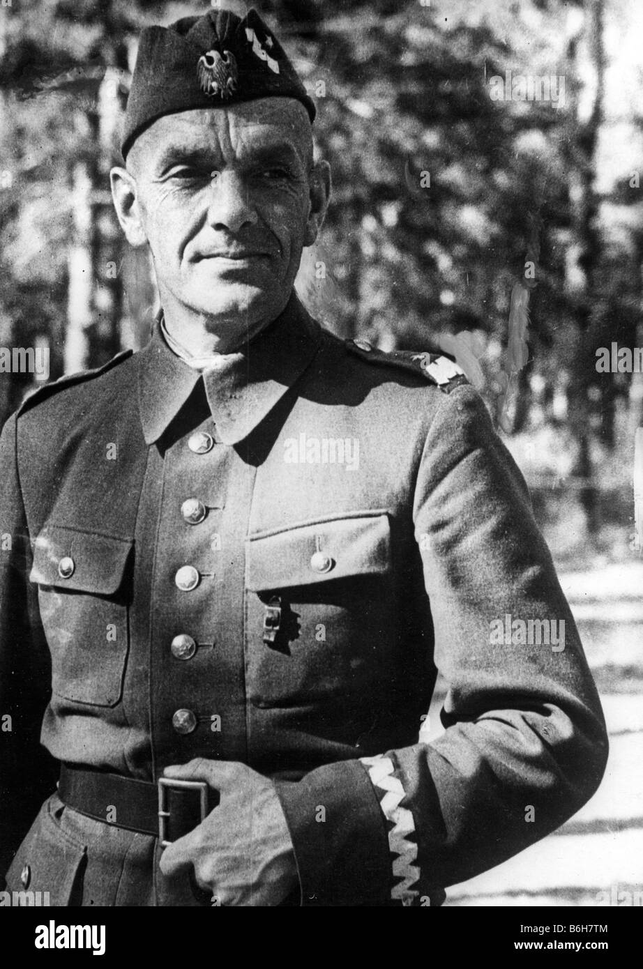 Général ZIGMUNT BERLING Commandant de la Première Armée polonaise à l'appui du Corps de l'Armée rouge en WW2 Banque D'Images