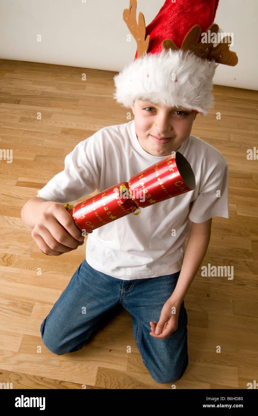 Parti pirate chapeau de Noël heureux fois fun visage drôle célébration de Noël Banque D'Images