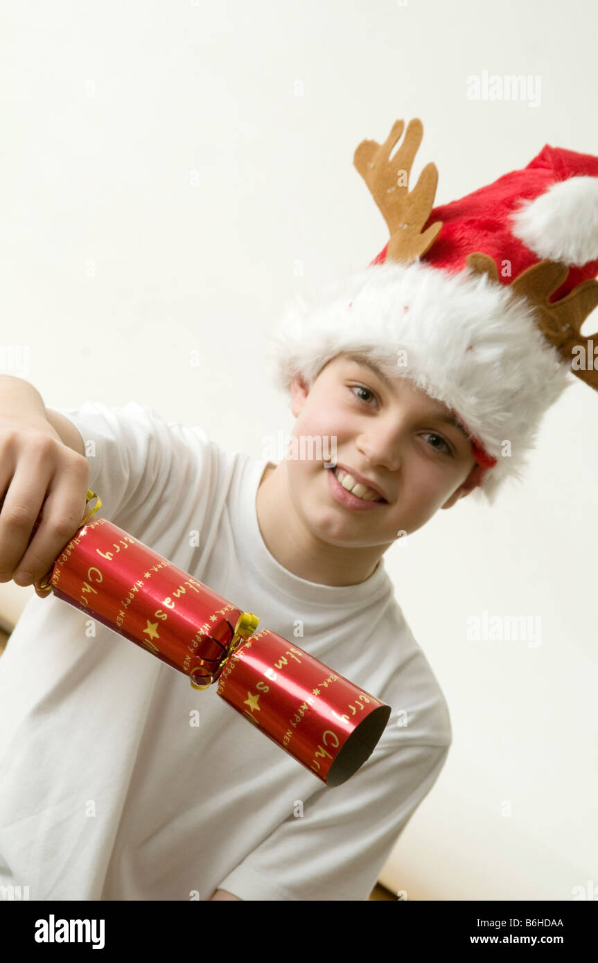 Parti pirate chapeau de Noël heureux fois fun visage drôle célébration de Noël Banque D'Images