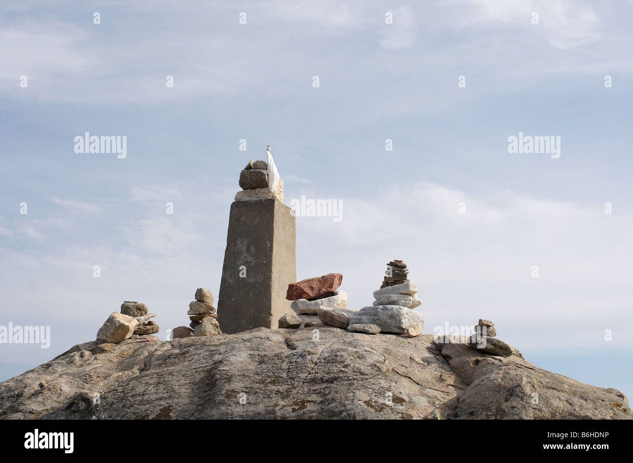 L'île de Délos est l'une des plus importantes figures mythiques, historiques et sites archéologiques en Grèce Banque D'Images