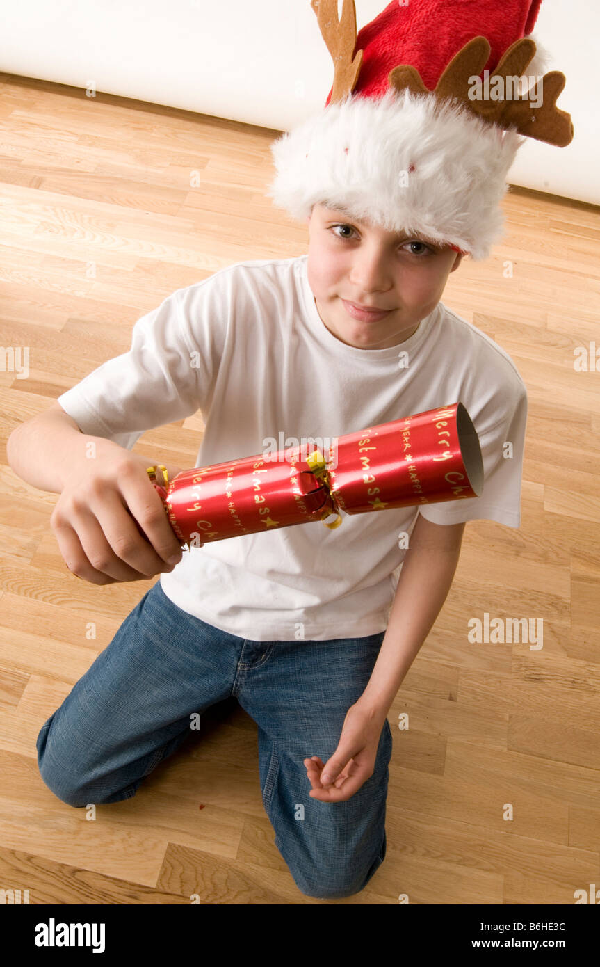 Parti pirate chapeau de Noël heureux fois fun visage drôle célébration de Noël Banque D'Images
