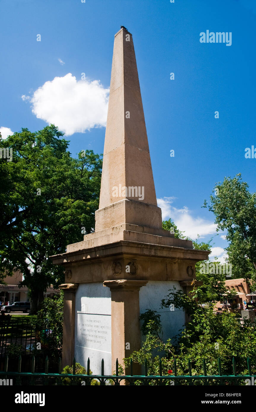 Monument à l'armée fédérale dans la région de Santa Fe Plaza NM Banque D'Images
