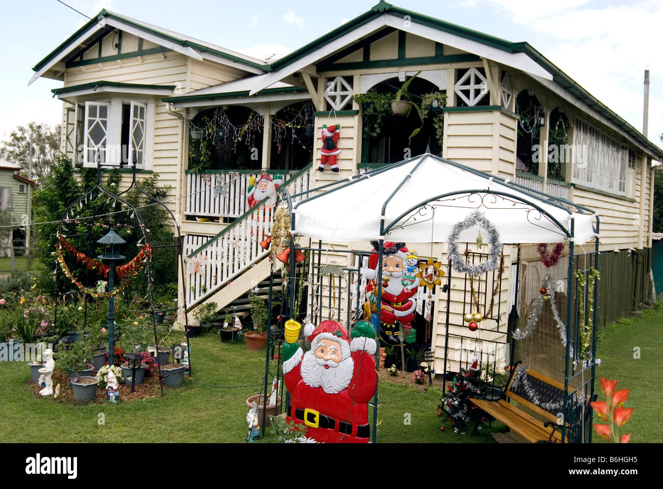 Décorations de Noël dans le Queensland , Australie Banque D'Images