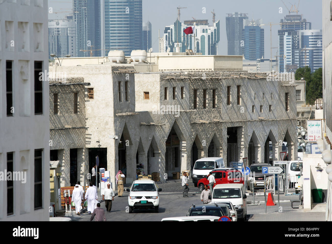 Le QAT, Qatar : Doha, Souq al Waqif, le plus vieux bazar au Qatar. Banque D'Images