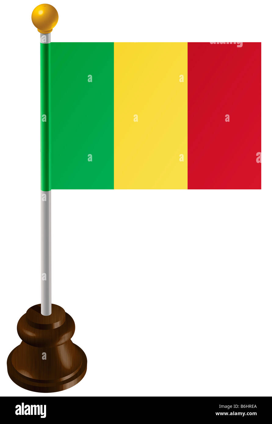 Mali drapeau comme un marqueur Banque D'Images