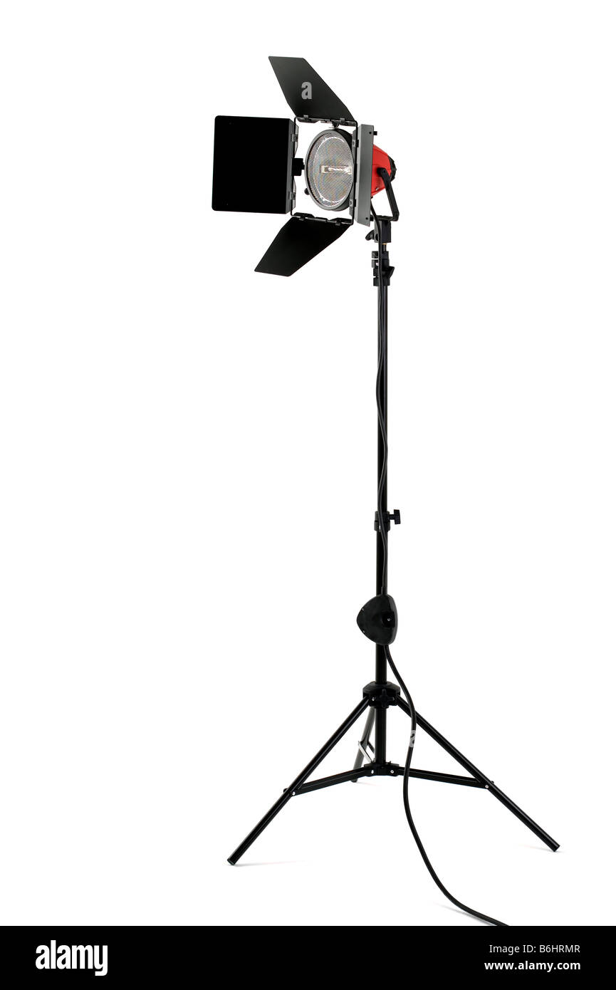 Scène avec lumière rousse sur un stand ht 275.00 isolé sur fond blanc Banque D'Images