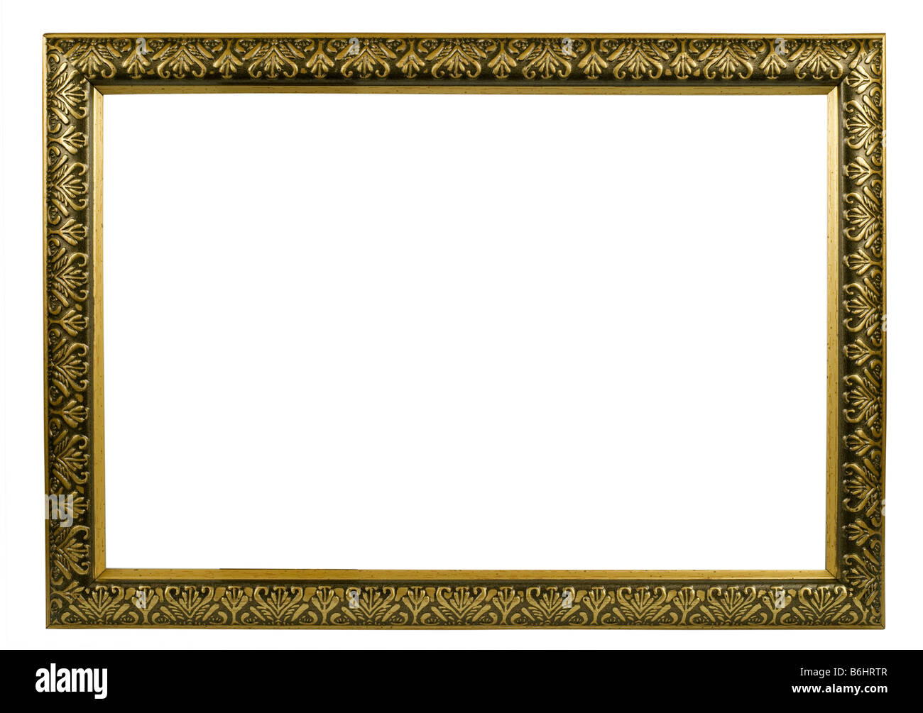 Classic cadre doré avec motif décoratif Banque D'Images