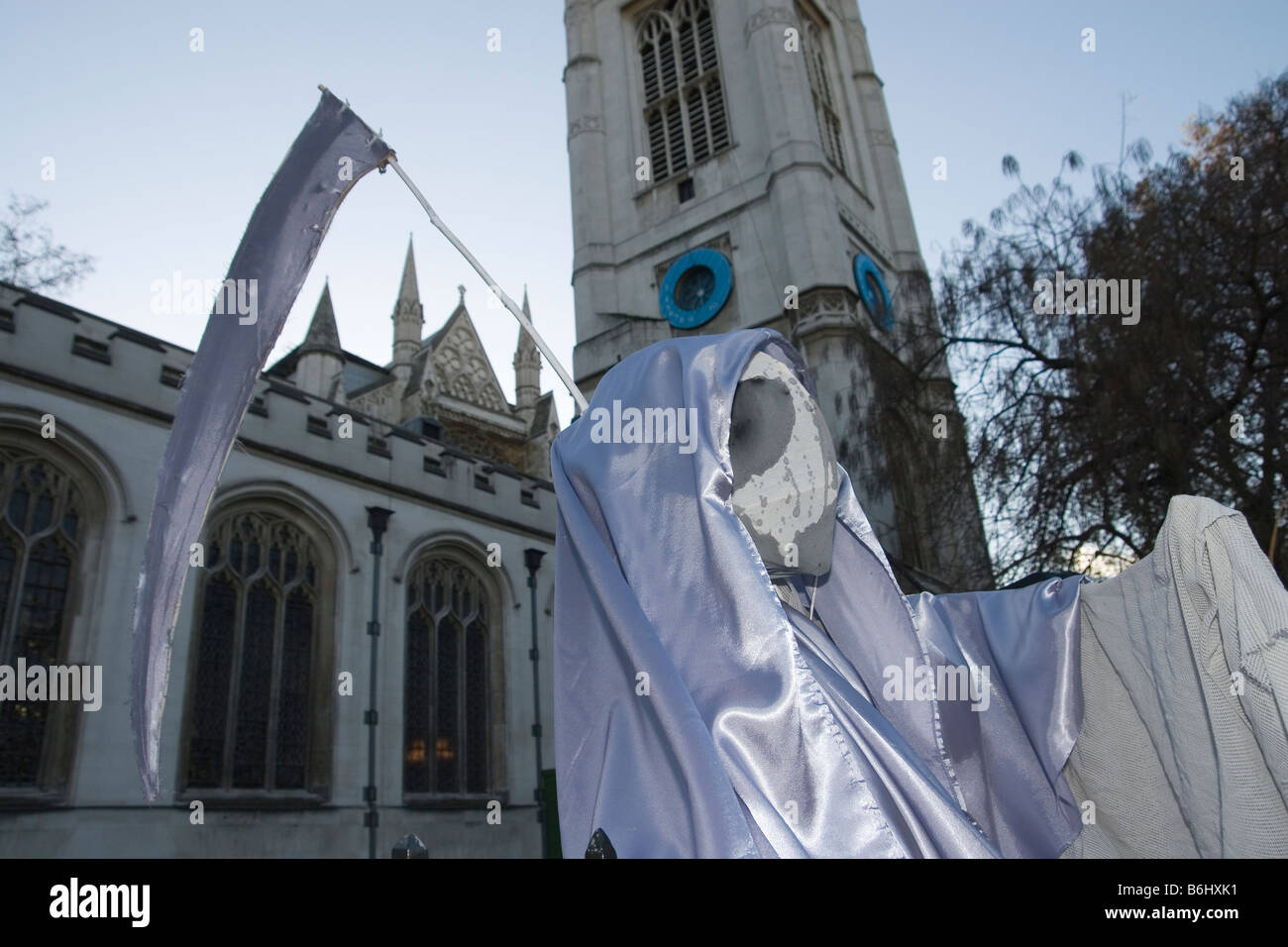Campagne contre le changement climatique sur Mars la place du Parlement à Londres Banque D'Images