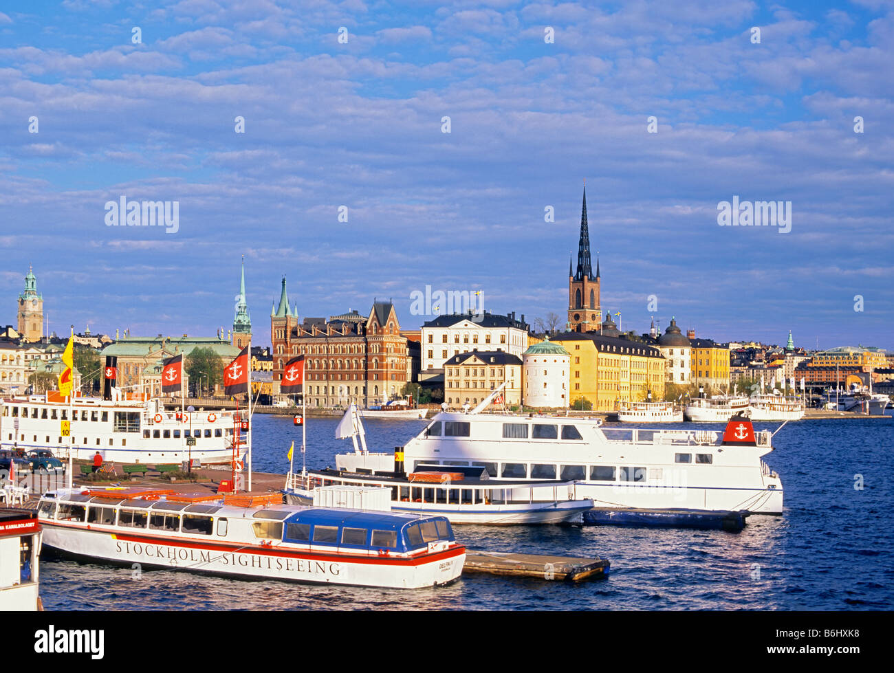 L'ÎLE DE RIDDARHOLMEN STOCKHOLM SUÈDE Banque D'Images