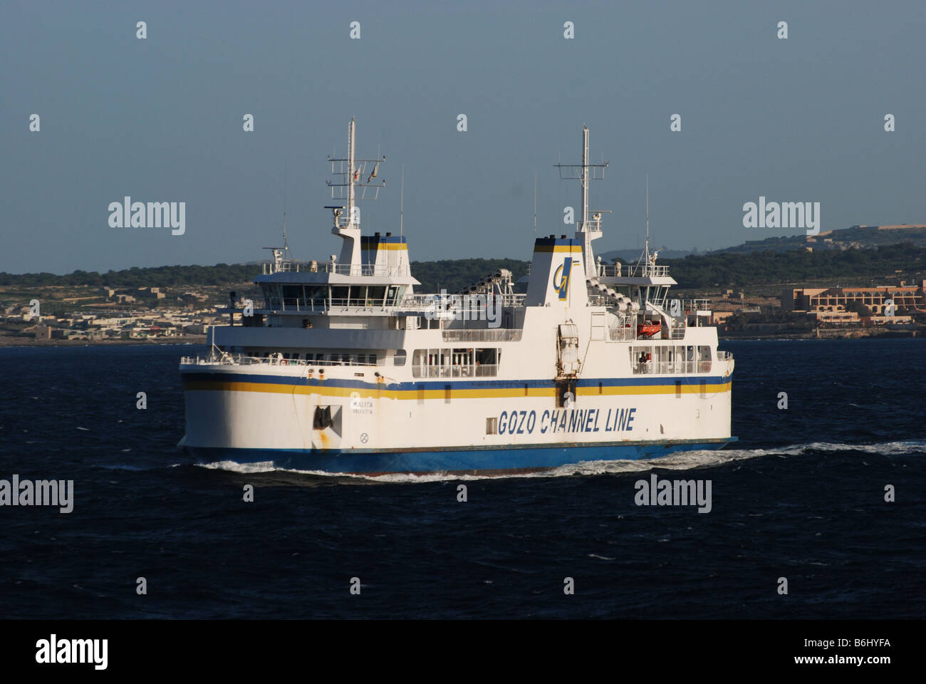 Malte à Gozo Channel Ferry Banque D'Images