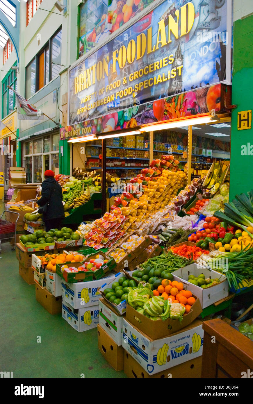 Légumes à la rangée à Brixton London England UK Banque D'Images