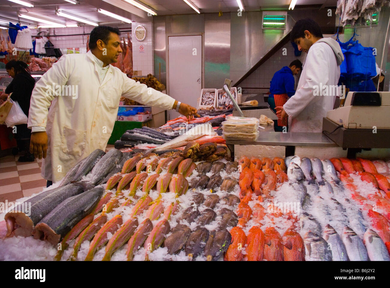 Poissonnier à Brixton à Londres Angleterre Royaume-uni Banque D'Images