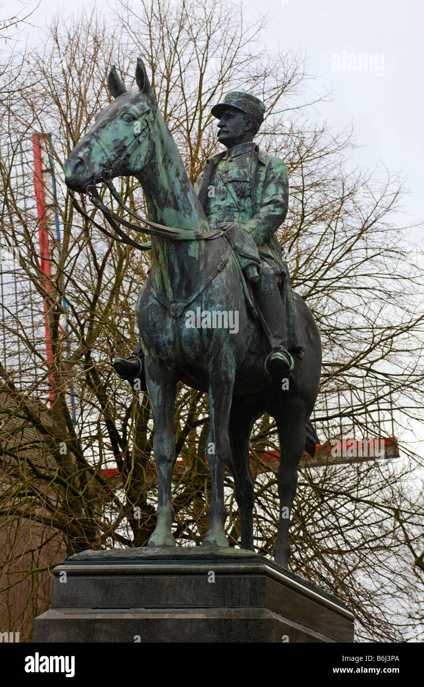 Statue du maréchal Ferdinand Foch à Cassel France Banque D'Images