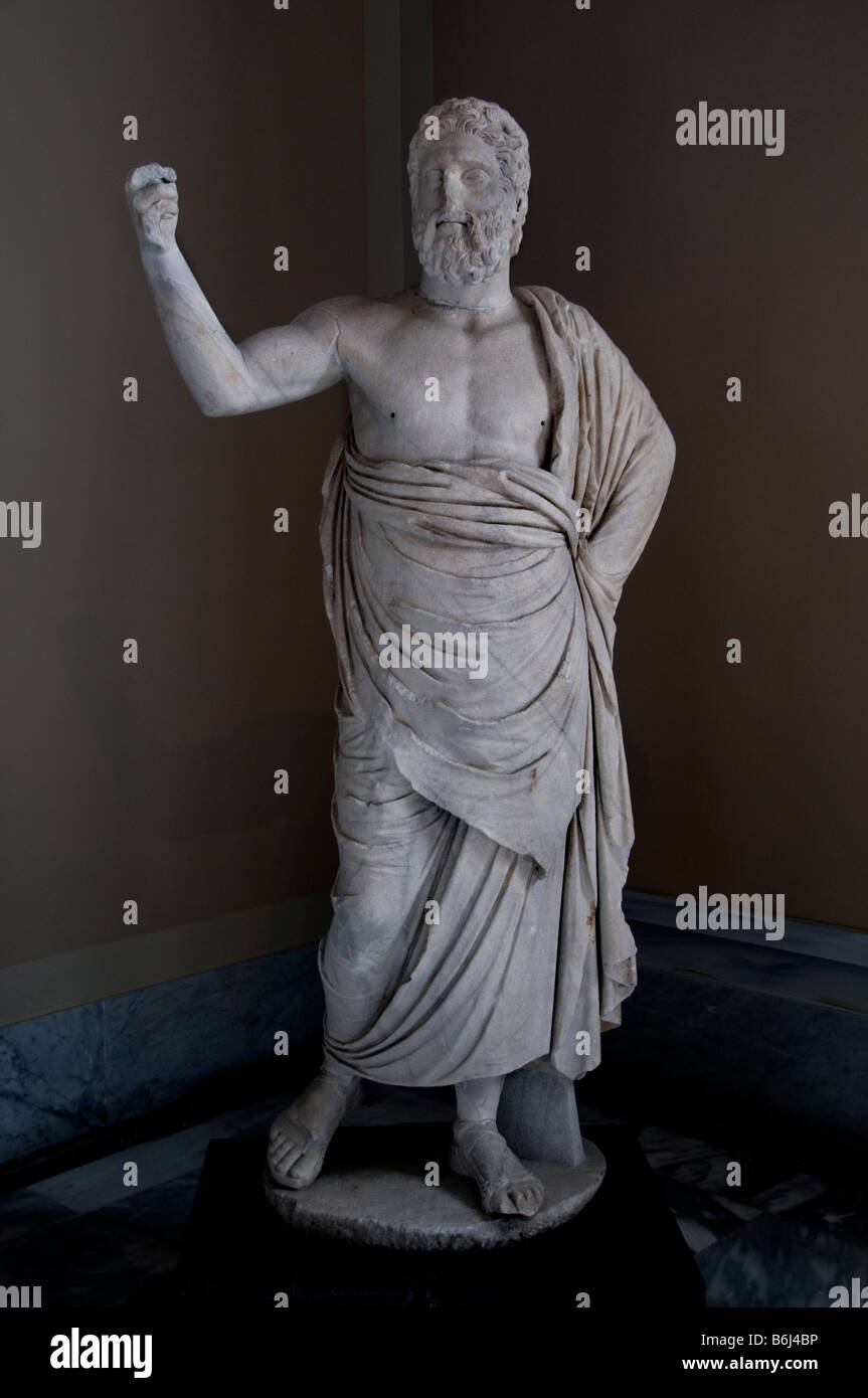Statue du dieu suprême Zeus Amon dieu du ciel en Pergame Bergama Roman 2e siècle ap. Banque D'Images