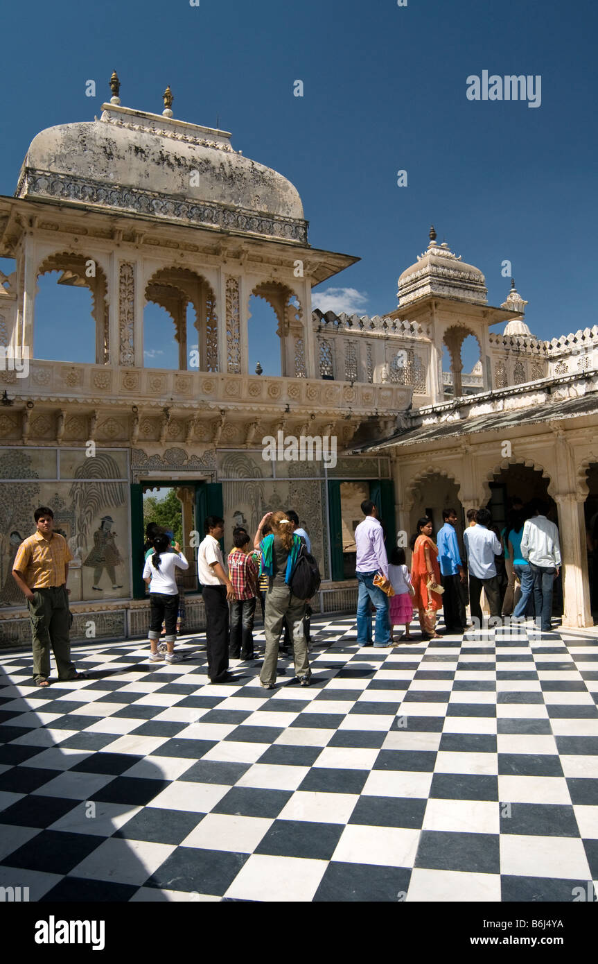 Palais de la ville. Udaipur. Le Rajasthan. L'Inde Banque D'Images