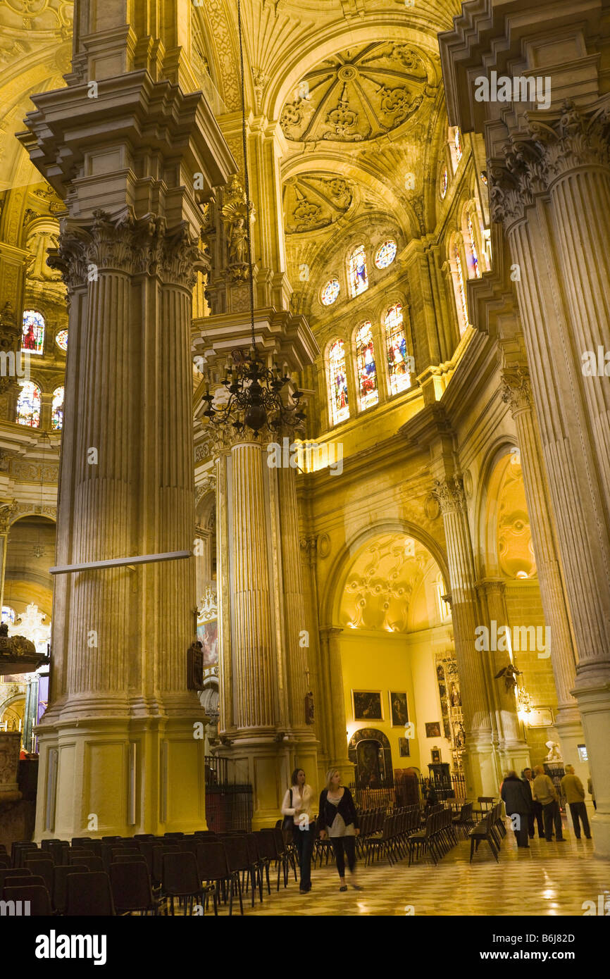 Tirage Vintage De Malaga - Vue Sur La Cathédrale, Année 1907, Format 7x20 Cm, Original