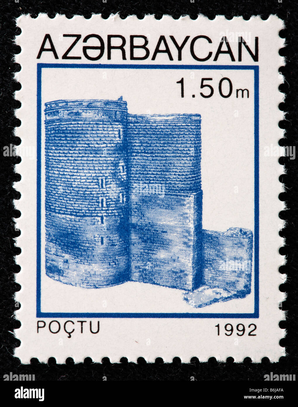 Timbre-poste, l'Azerbaïdjan, 1992 Banque D'Images