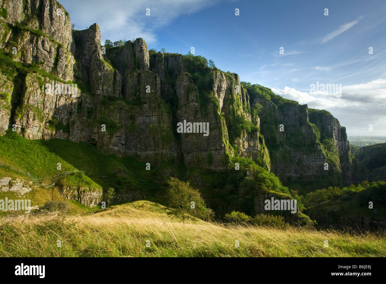 Les gorges de Cheddar, Somerset, England, UK Banque D'Images