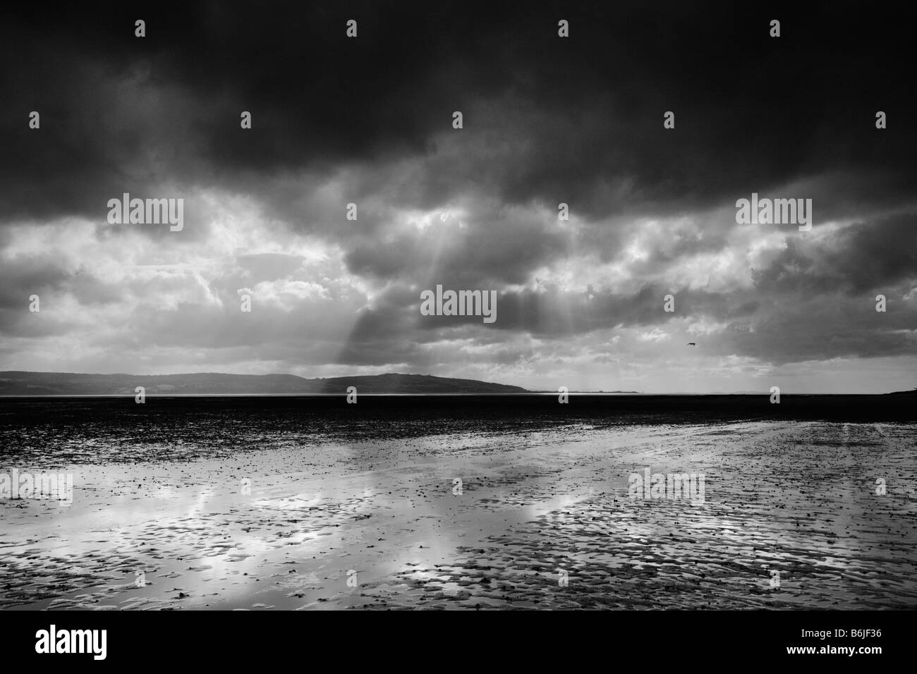 Tempête sur l'estuaire de la rivière Dee Banque D'Images