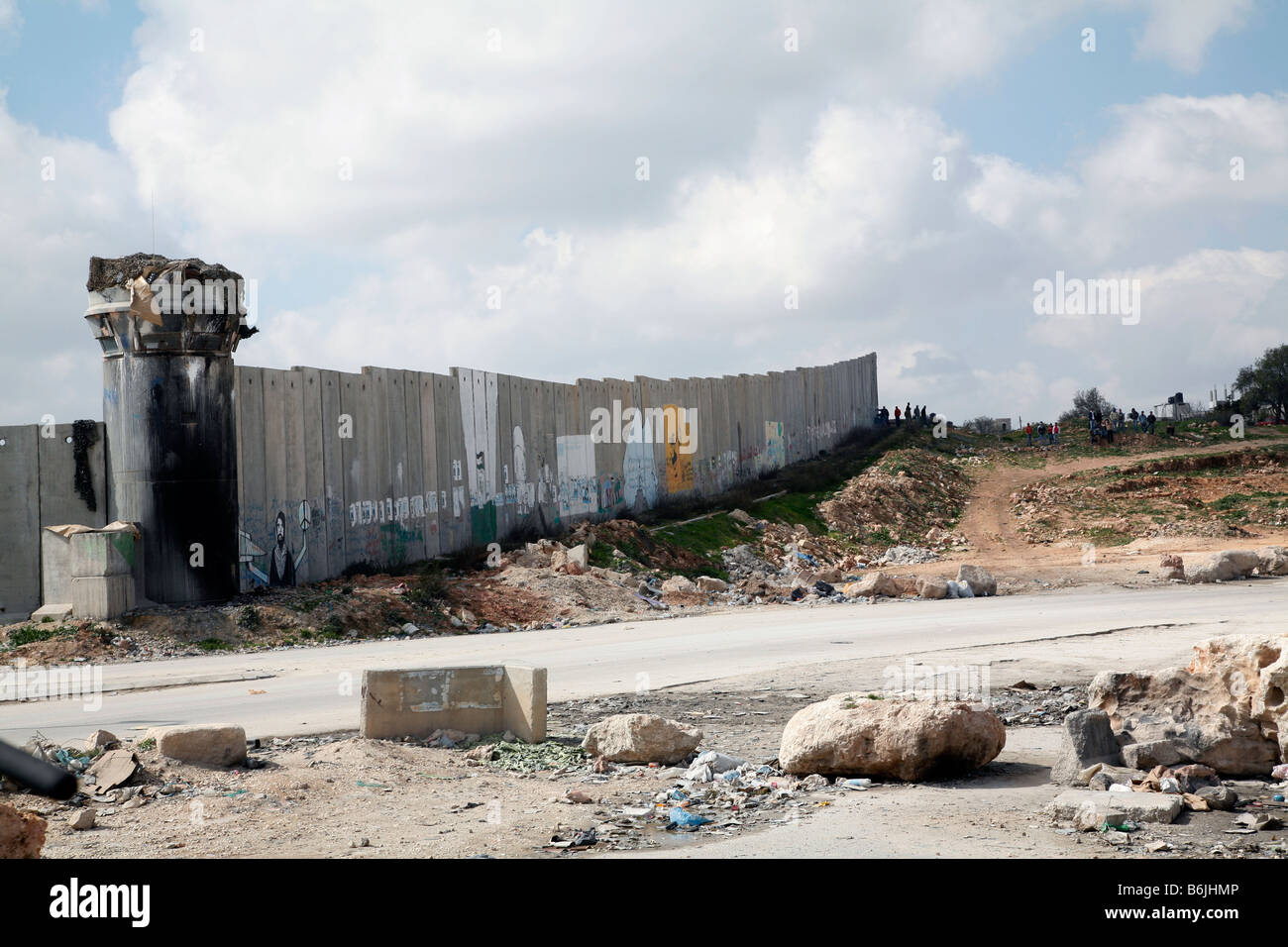 Mur de la palestine barrière qalandiya Banque de photographies et d'images  à haute résolution - Alamy