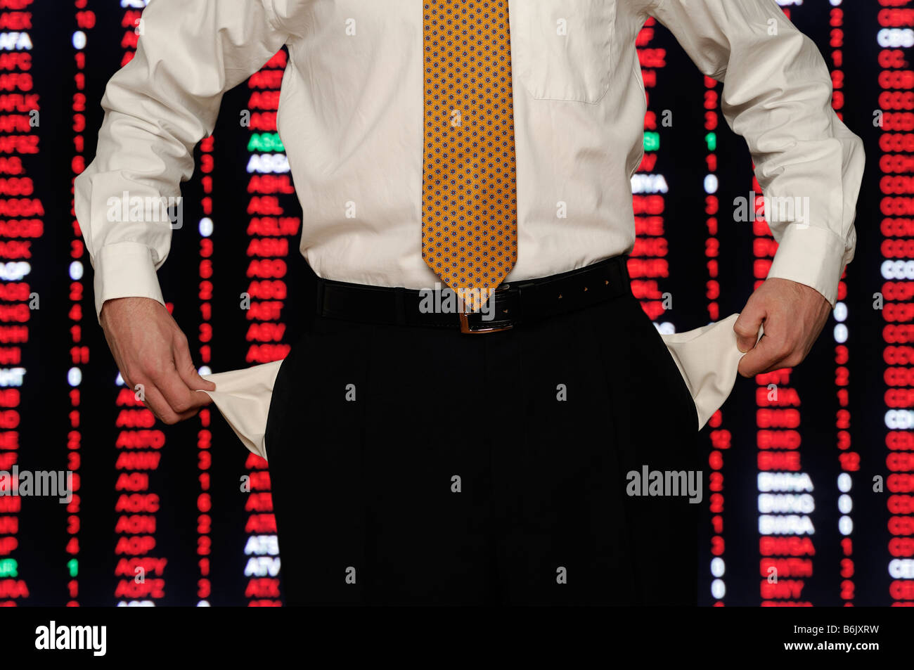 Courtier en faillite Banque D'Images