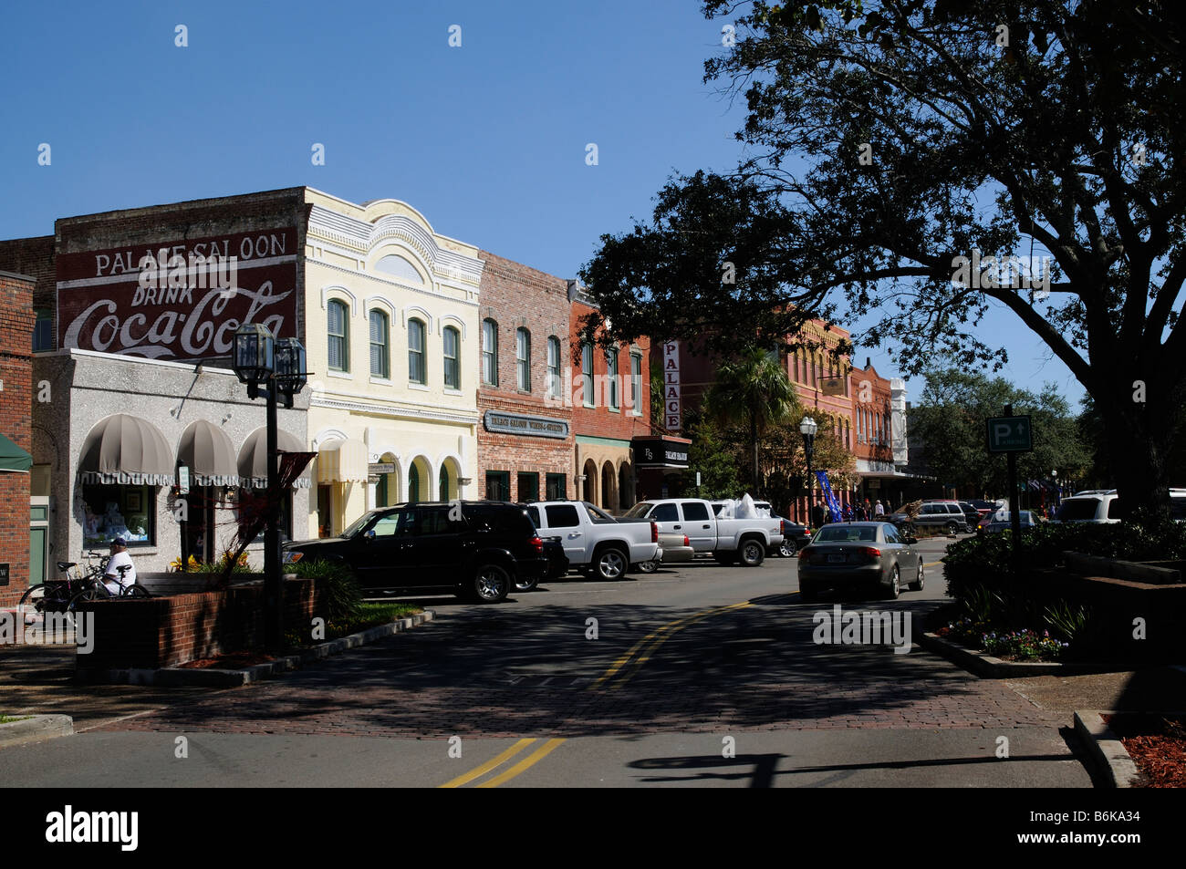 Les propriétés du centre-ville de Amelia Island Fernandina Beach Floride USA Banque D'Images