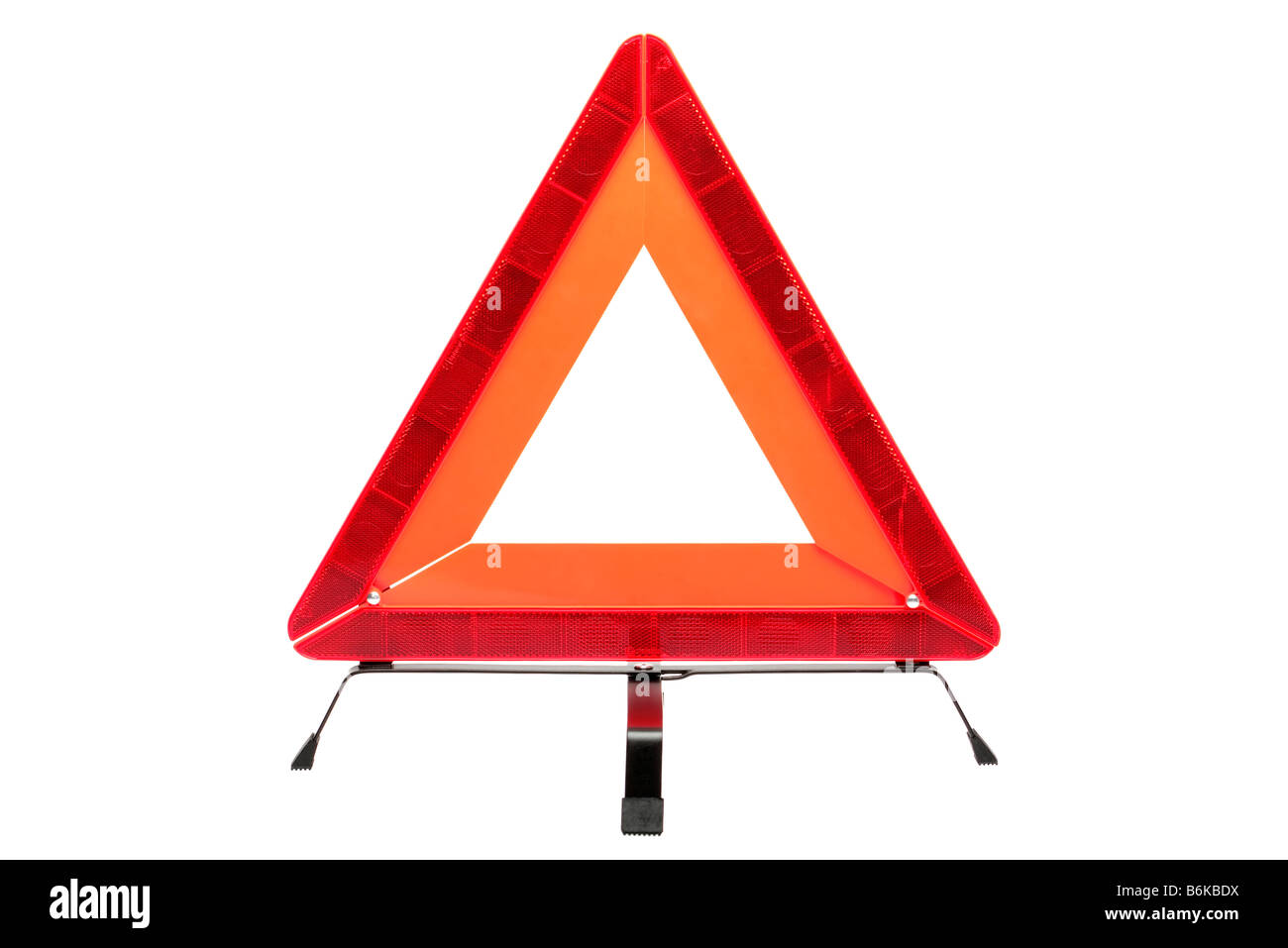 Triangle d'avertissement de danger isolé sur fond blanc Banque D'Images