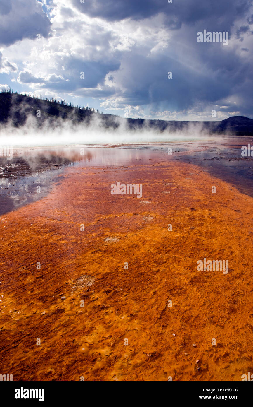 Grand Prismatic Spring, Midway Geyser Basin, Parc National de Yellowstone, Wyoming, USA Banque D'Images