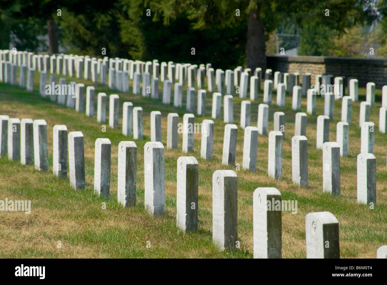 La guerre civile américaine, cimetière militaire Cimetière national de Gettysburg, Gettysburg, Pennsylvanie, USA Banque D'Images