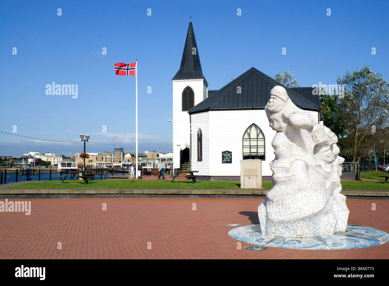 L'église norvégienne et Scott memorial Cardiff Bay cardiff Galles du sud Banque D'Images