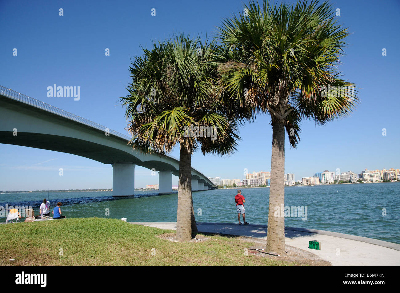 Sarasota Floride Nord USA Le John Ringling Blvd et Oyster Bay Banque D'Images