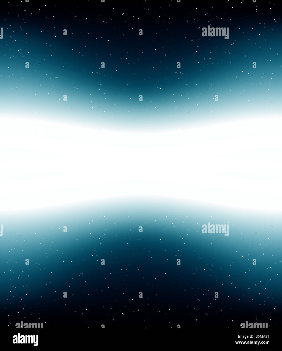 Vector illustration d'un ciel plein d'étoiles univers thème avec copie espace blanc au milieu de bande Banque D'Images