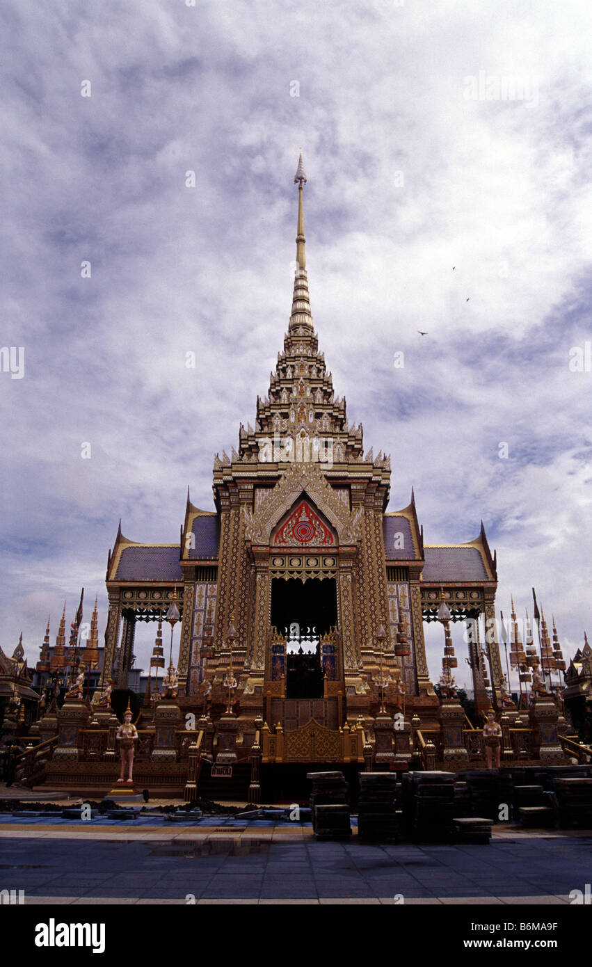 Le bûcher funéraire Royal Thai de la princesse Galyani Vadhana , Sanam Luang, Bangkok , Thaïlande Banque D'Images