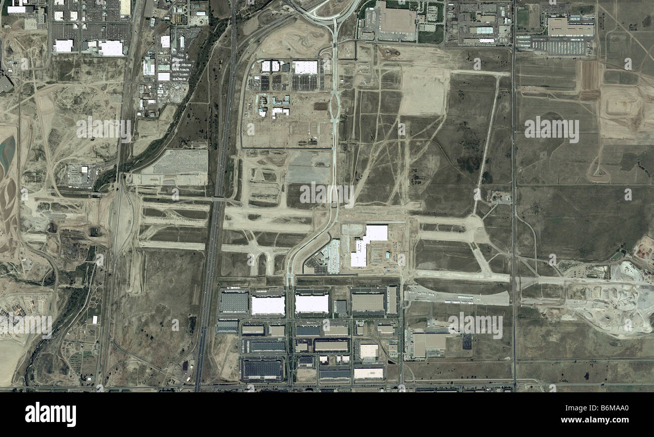 Carte aérienne abandonnée Stapleton Denver Colorado airport Banque D'Images