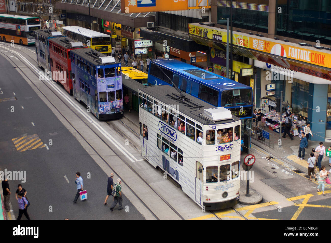 Des Voeux Road Central Hong Kong, Chine Banque D'Images