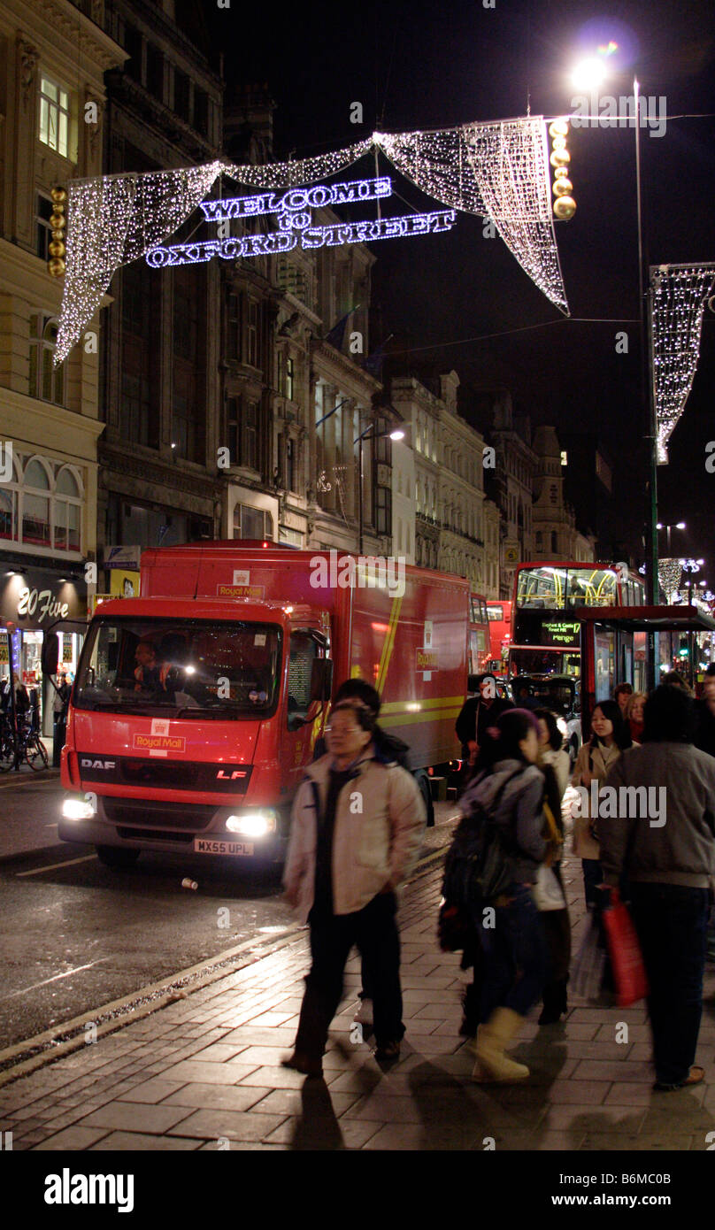 Oxford Street London Christmas 2008 Banque D'Images
