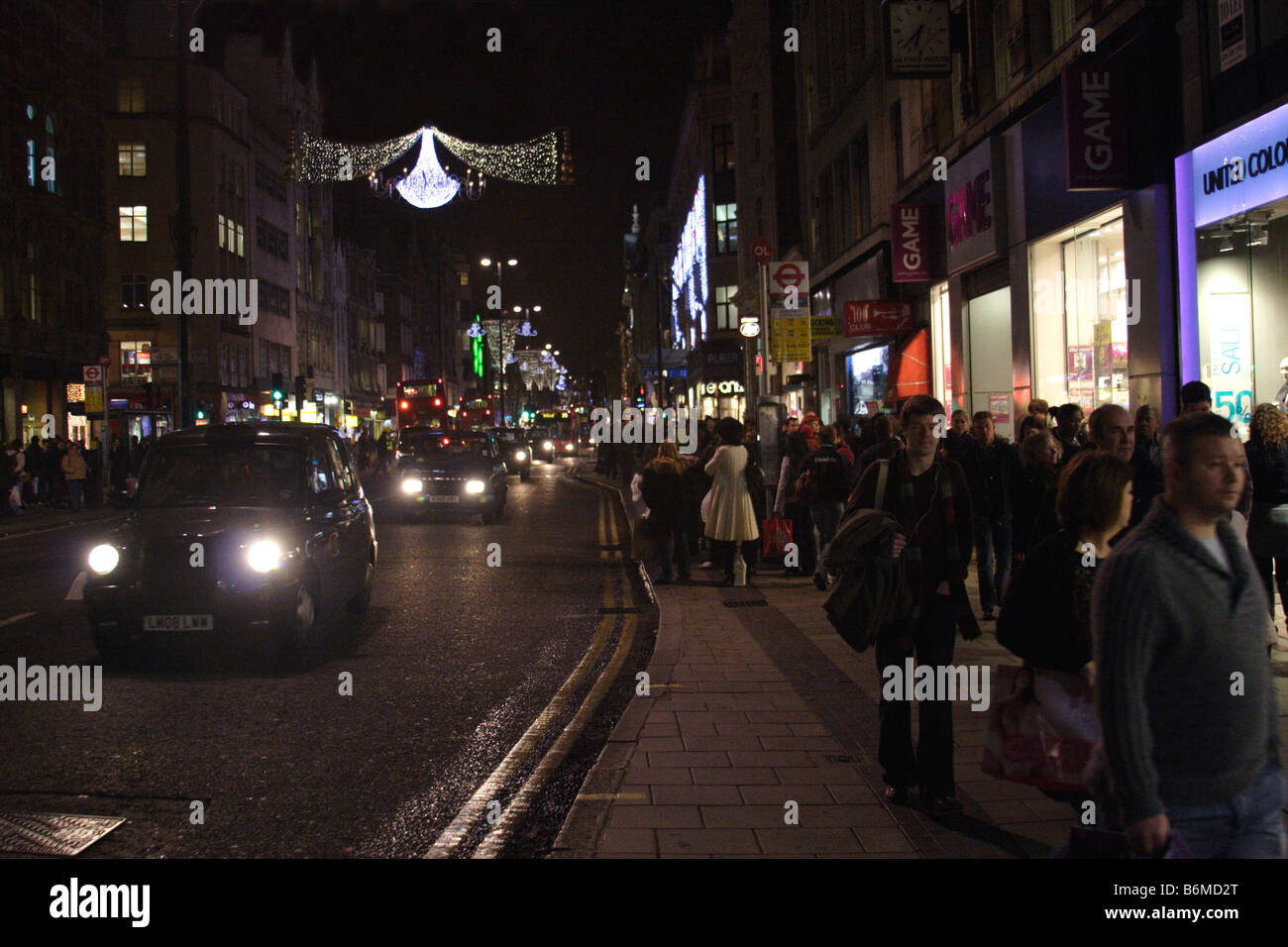 Oxford Street London Christmas 2008 Banque D'Images