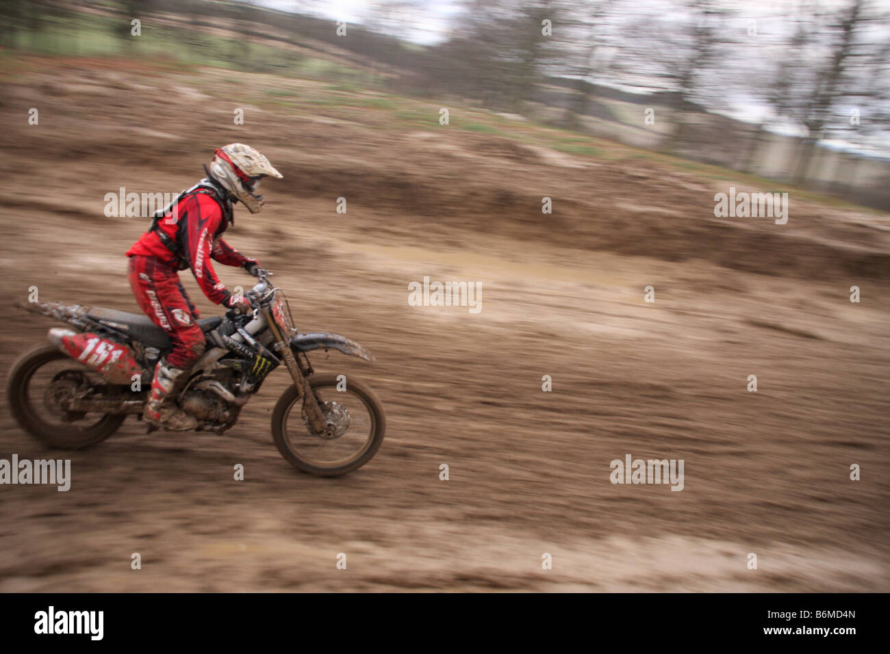 Piste de motocross à rider Banque D'Images