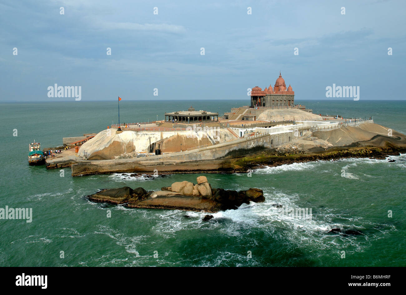 VIVEKANANDA MEMORIAL ROCK DANS KANYAKUMARI TAMILNADU Banque D'Images