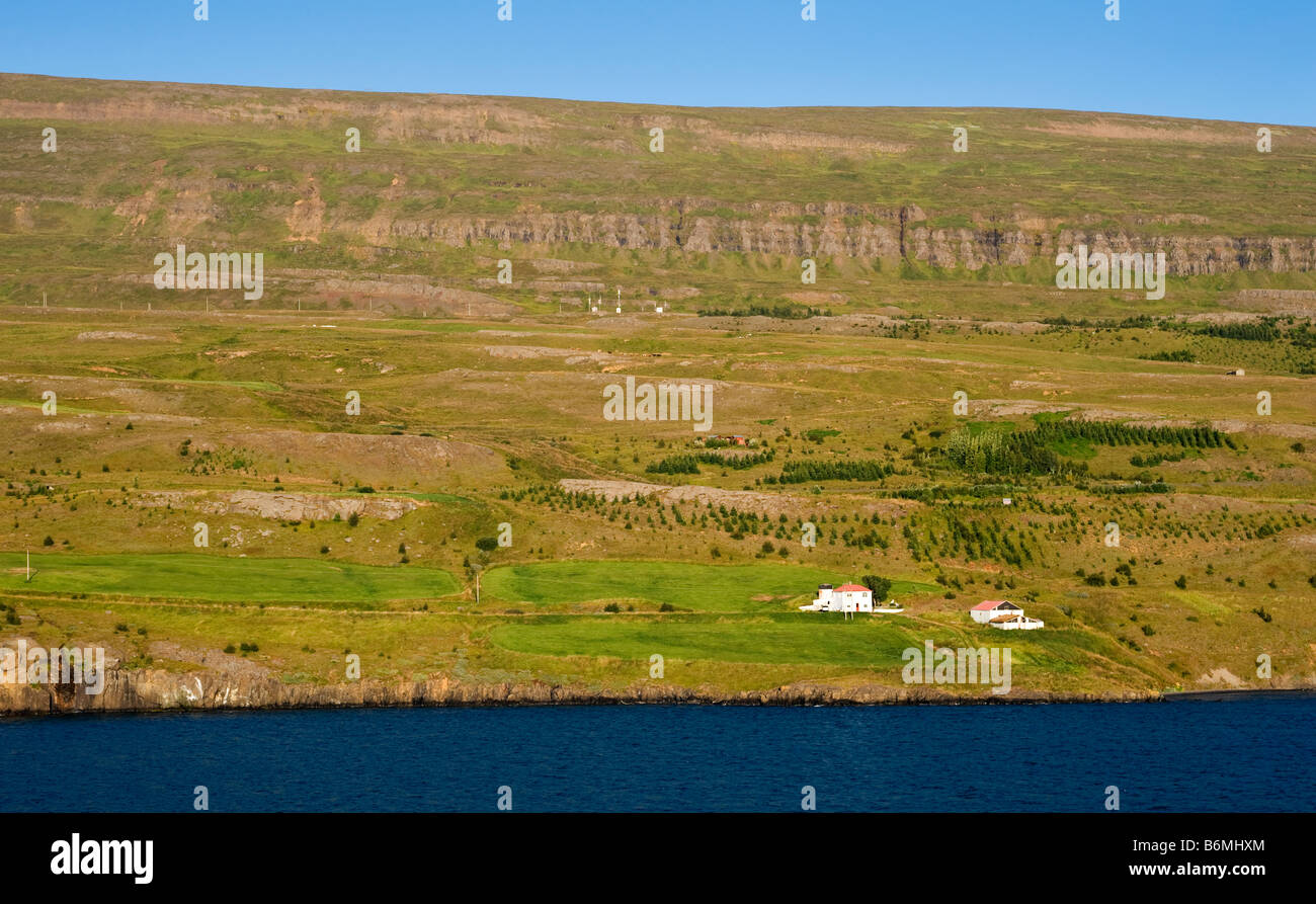 Nord paysage côtier à Eyjafjordur près de Akureyri. Banque D'Images