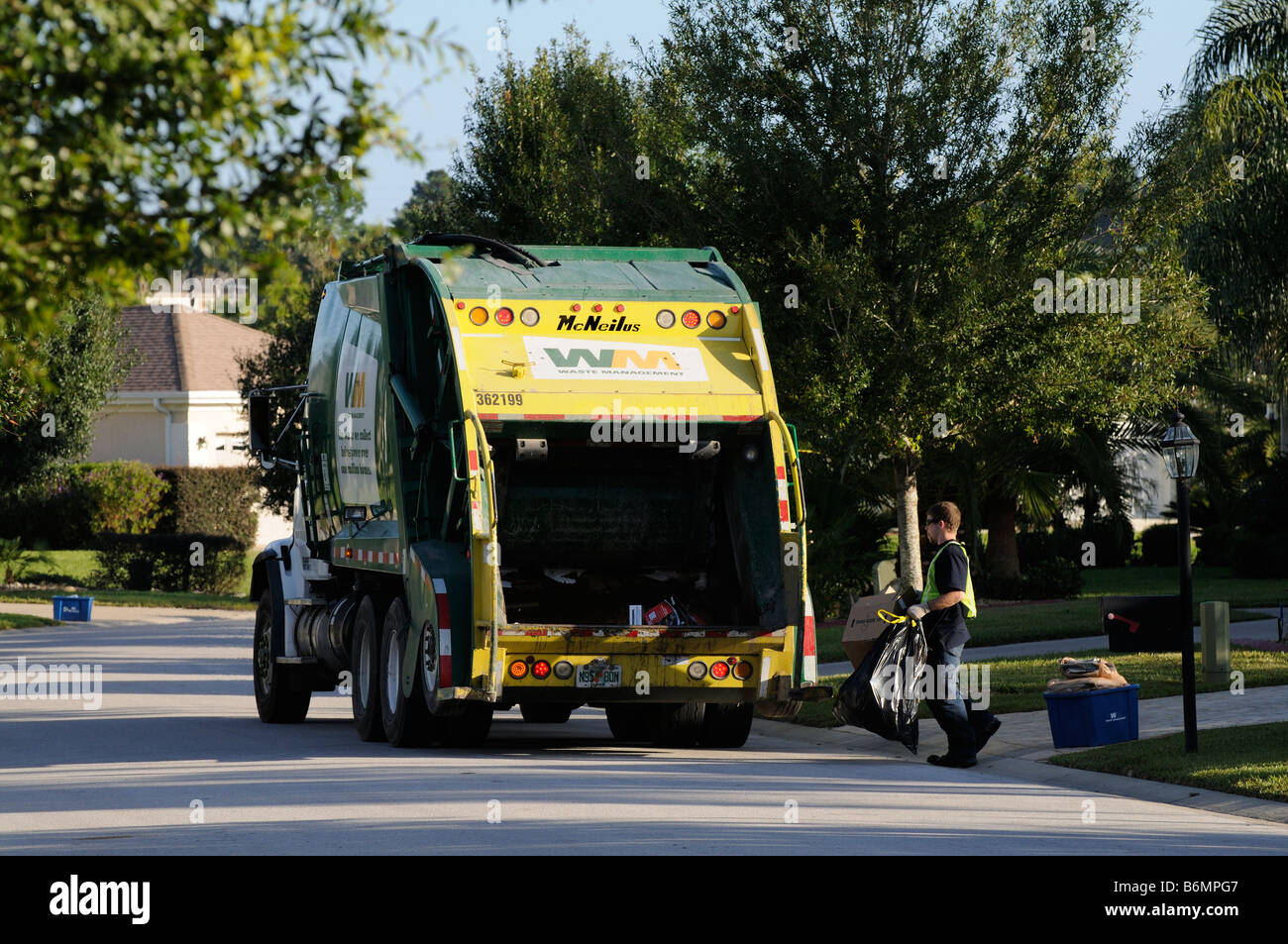 Camion de collecte des ordures et du Florida USA Banque D'Images