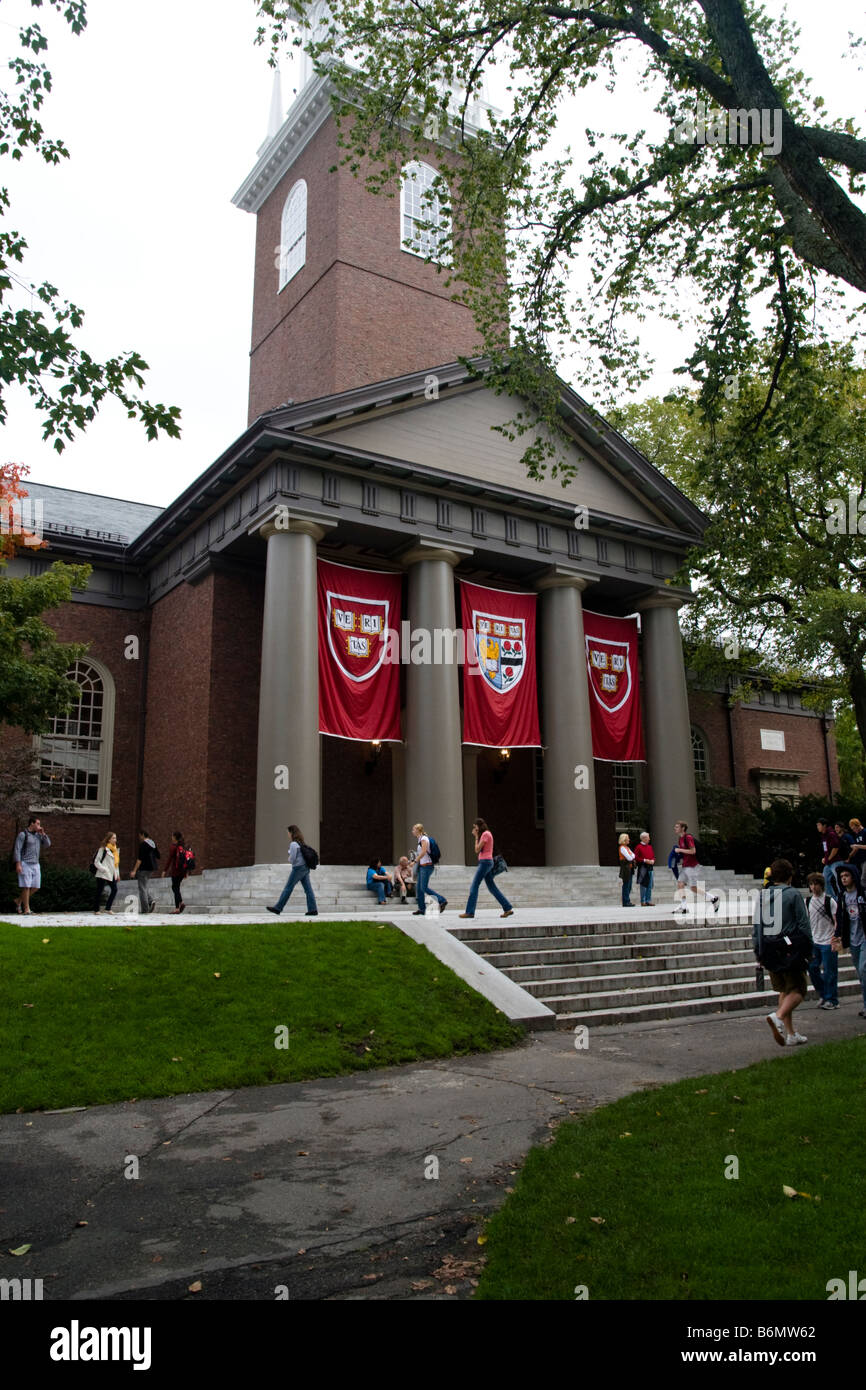 Harvard Yard Harvard University Cambridge MA Massachusetts New England USA United States of America Banque D'Images