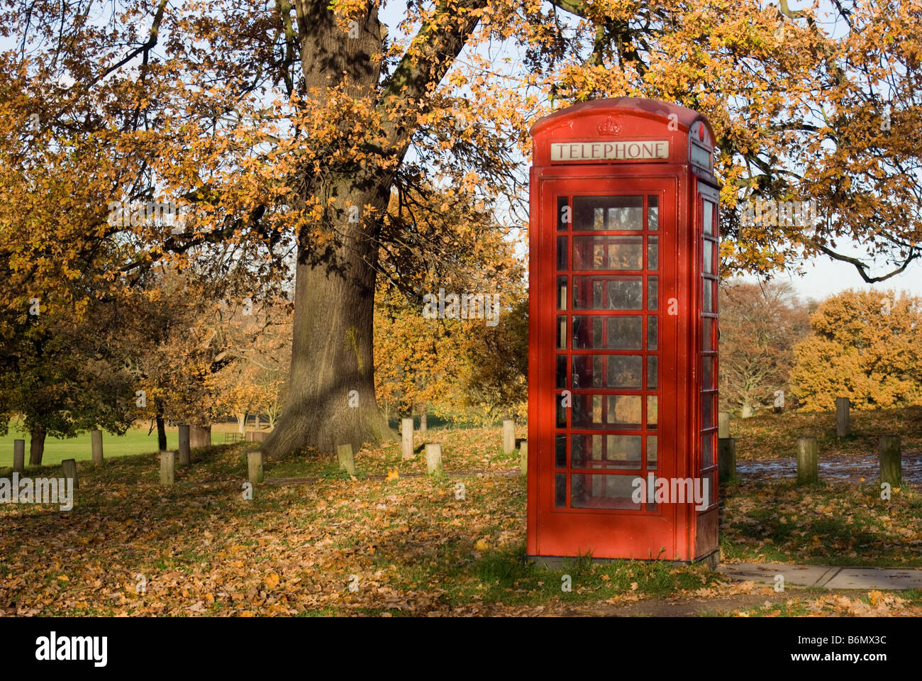 Boîte de téléphone rouge Banque D'Images
